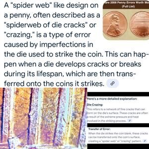 READ 1998P Lincoln Cent Penny Blobby Metal Flow Or Die Break Error